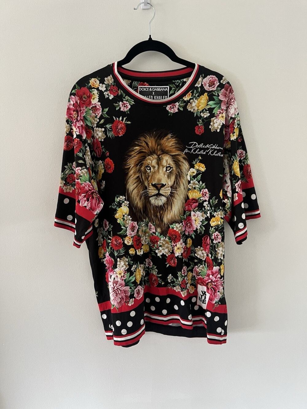 Dolce & Gabbana x Dj Khaled Khaled Lion Floral T Shirt Size 50 Large